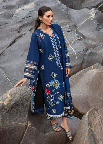 Crimson-3PC LUXURY LAWN EMBROIDERED DRESS