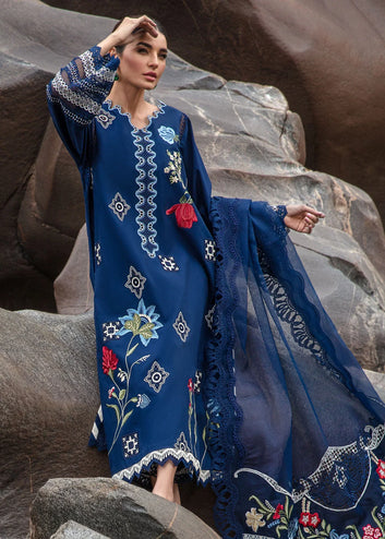 Crimson-3PC LUXURY LAWN EMBROIDERED DRESS