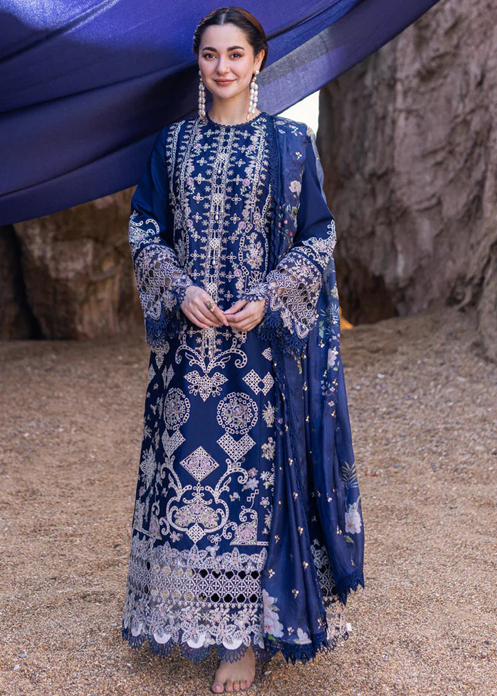 Qalamkar-3PC LUXURY LAWN EMBROIDERED DRESS