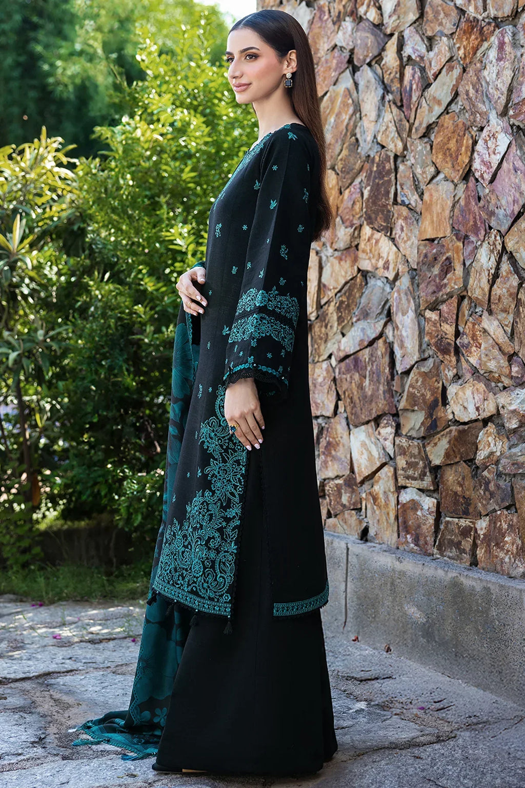 Farasha-3PC LUXURY LAWN EMBROIDERED DRESS