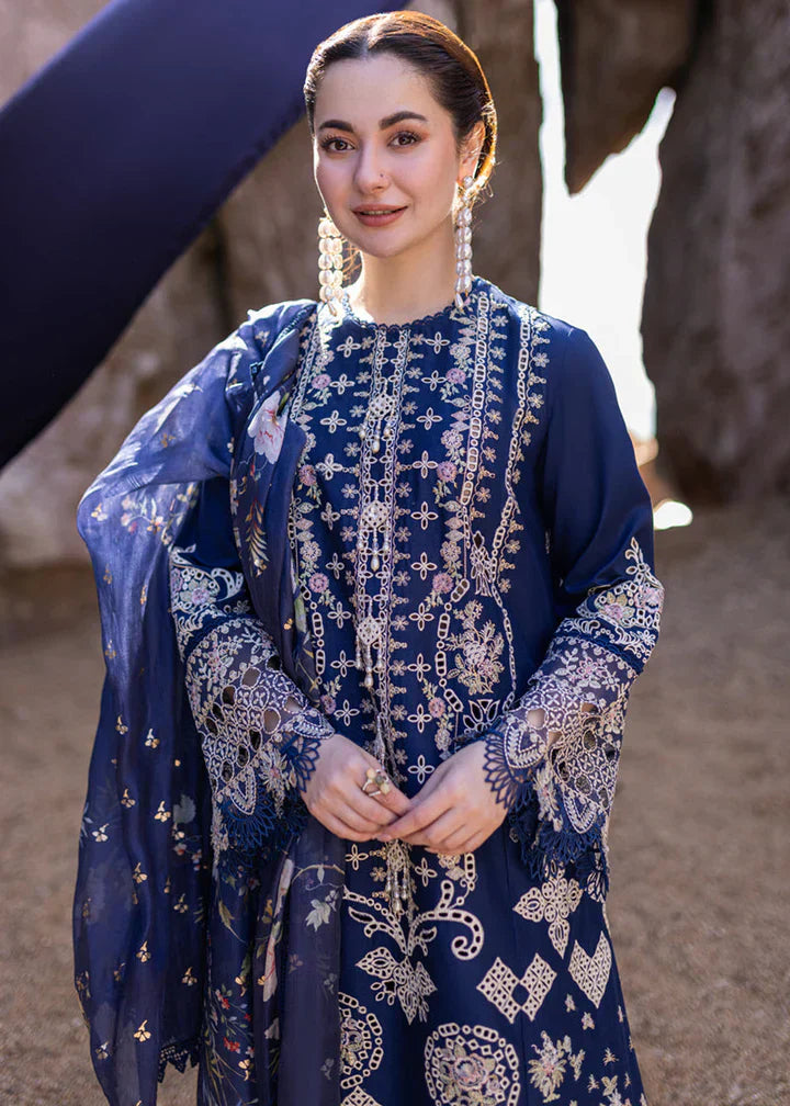 Qalamkar-3PC LUXURY LAWN EMBROIDERED DRESS