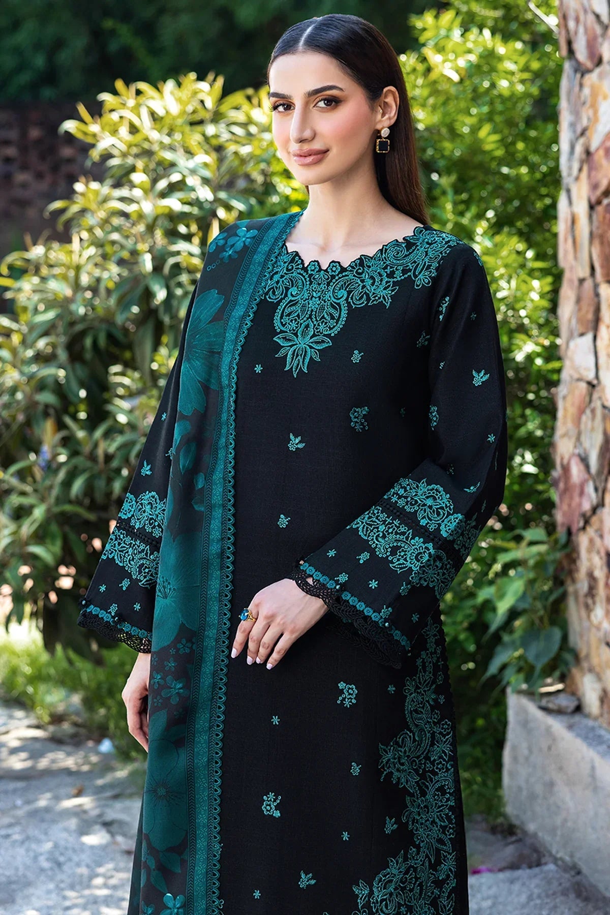 Farasha-3PC LUXURY LAWN EMBROIDERED DRESS