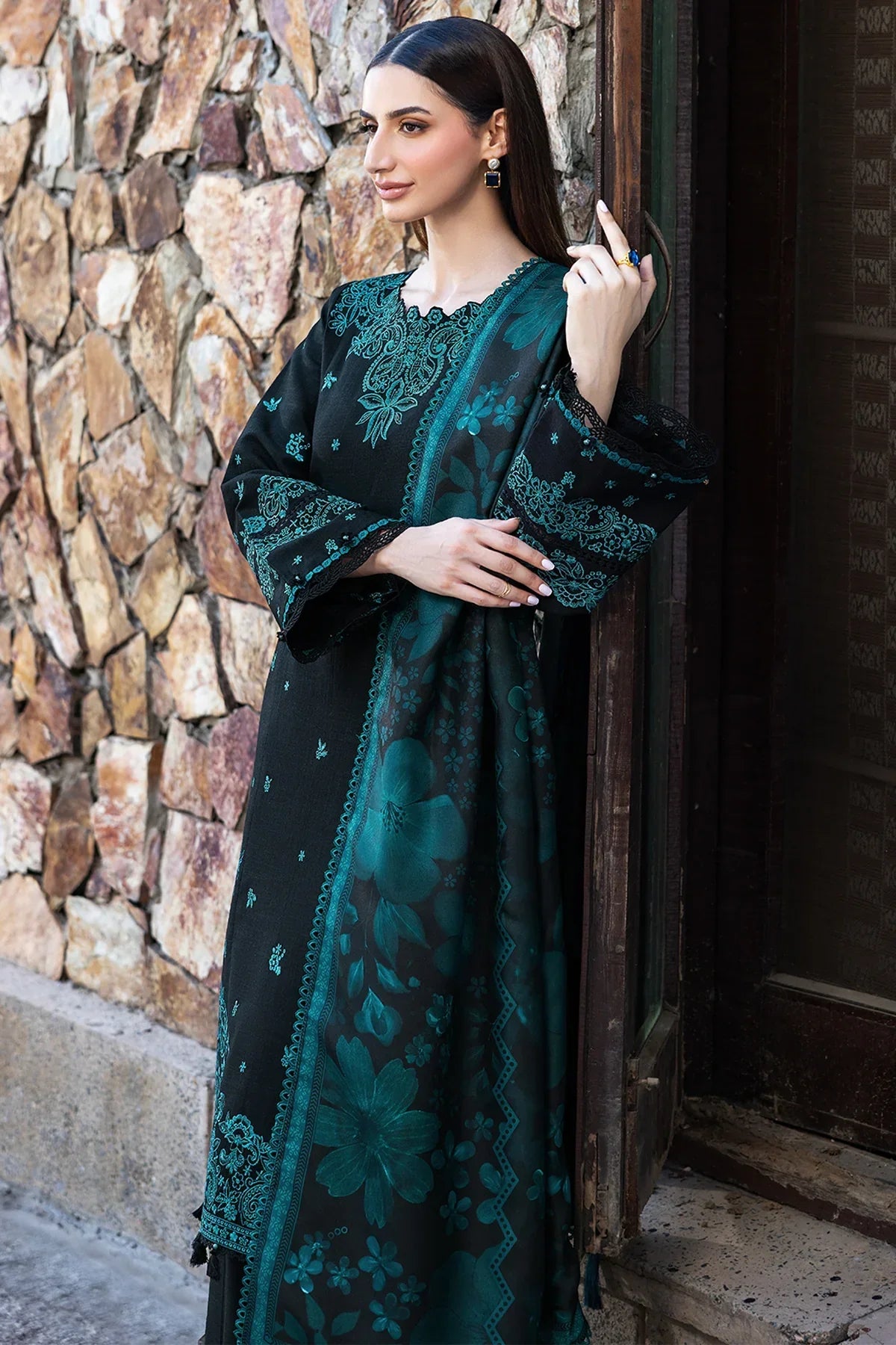 Farasha-3PC LUXURY LAWN EMBROIDERED DRESS