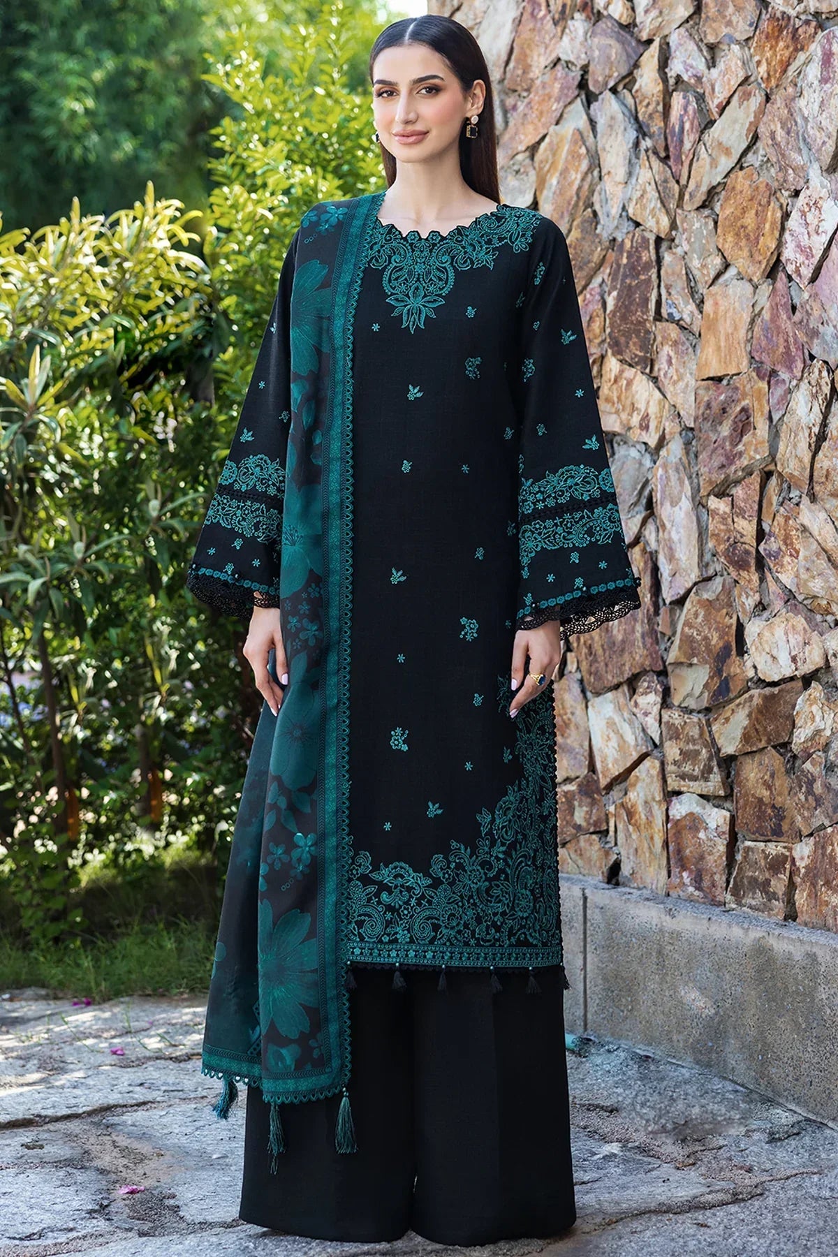 Farasha-3PC LUXURY LAWN EMBROIDERED DRESS