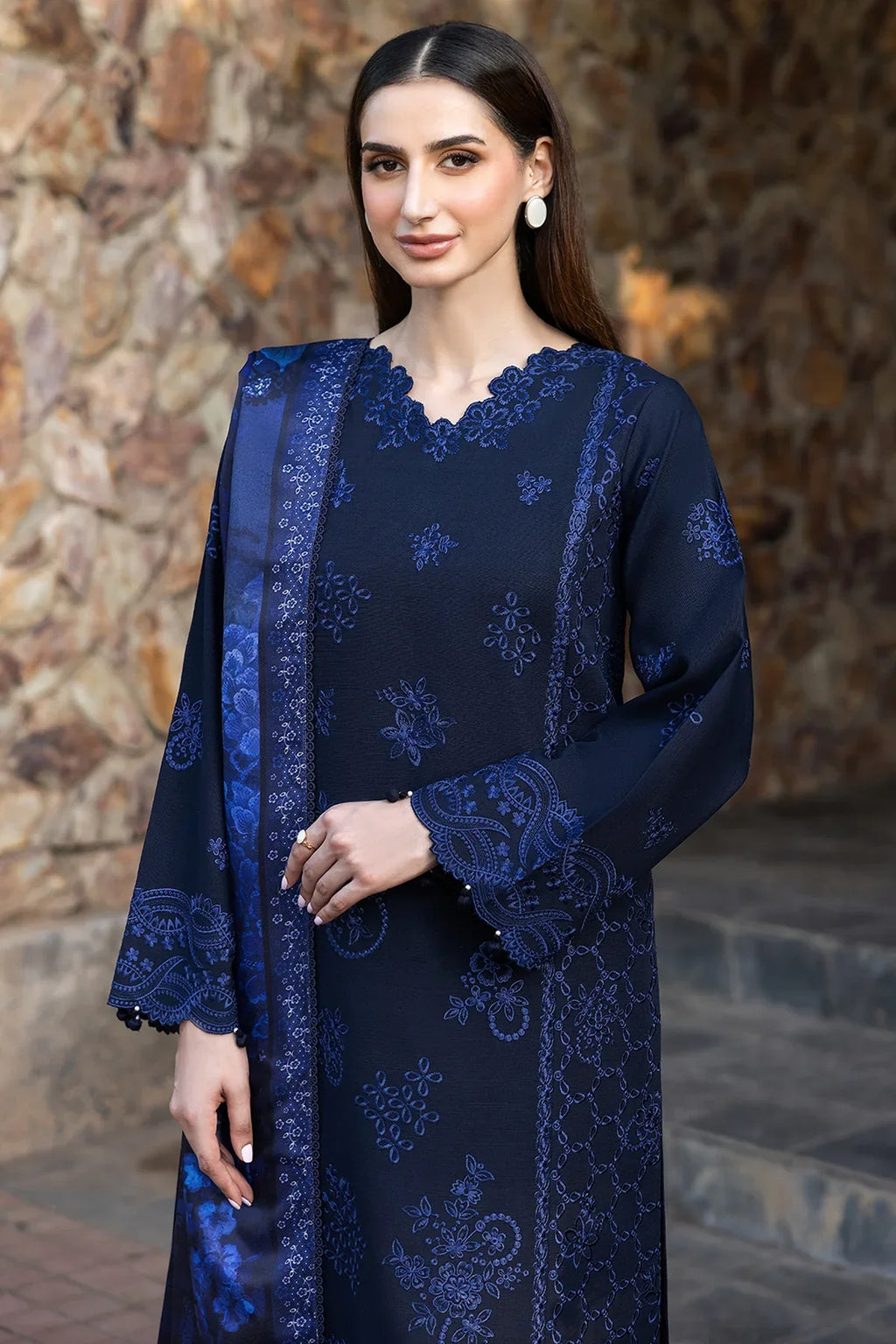 Farasha-3PC LUXURY LAWN EMBROIDERED DRESS