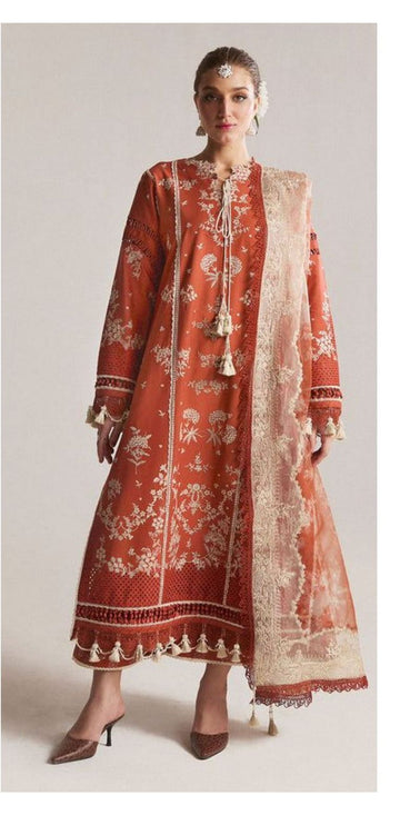 HUSSAIN REHAR LAWN UNSTITCHED EMB 3PC