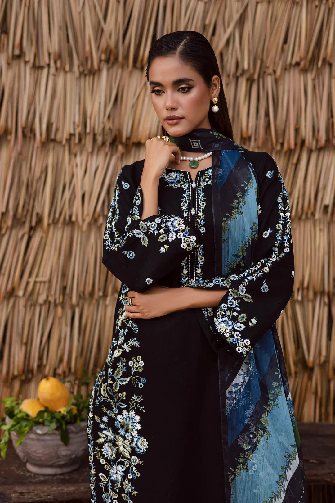 Batik Embroidered Lawn 3pc set