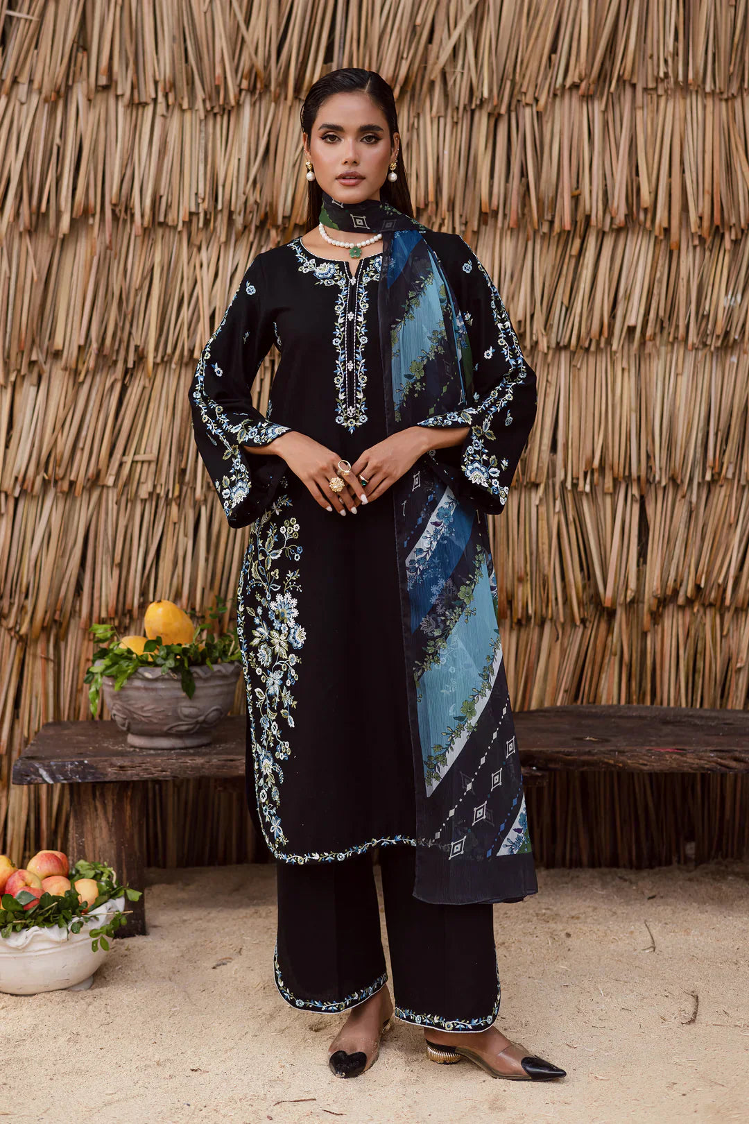 Batik Embroidered Lawn 3pc set
