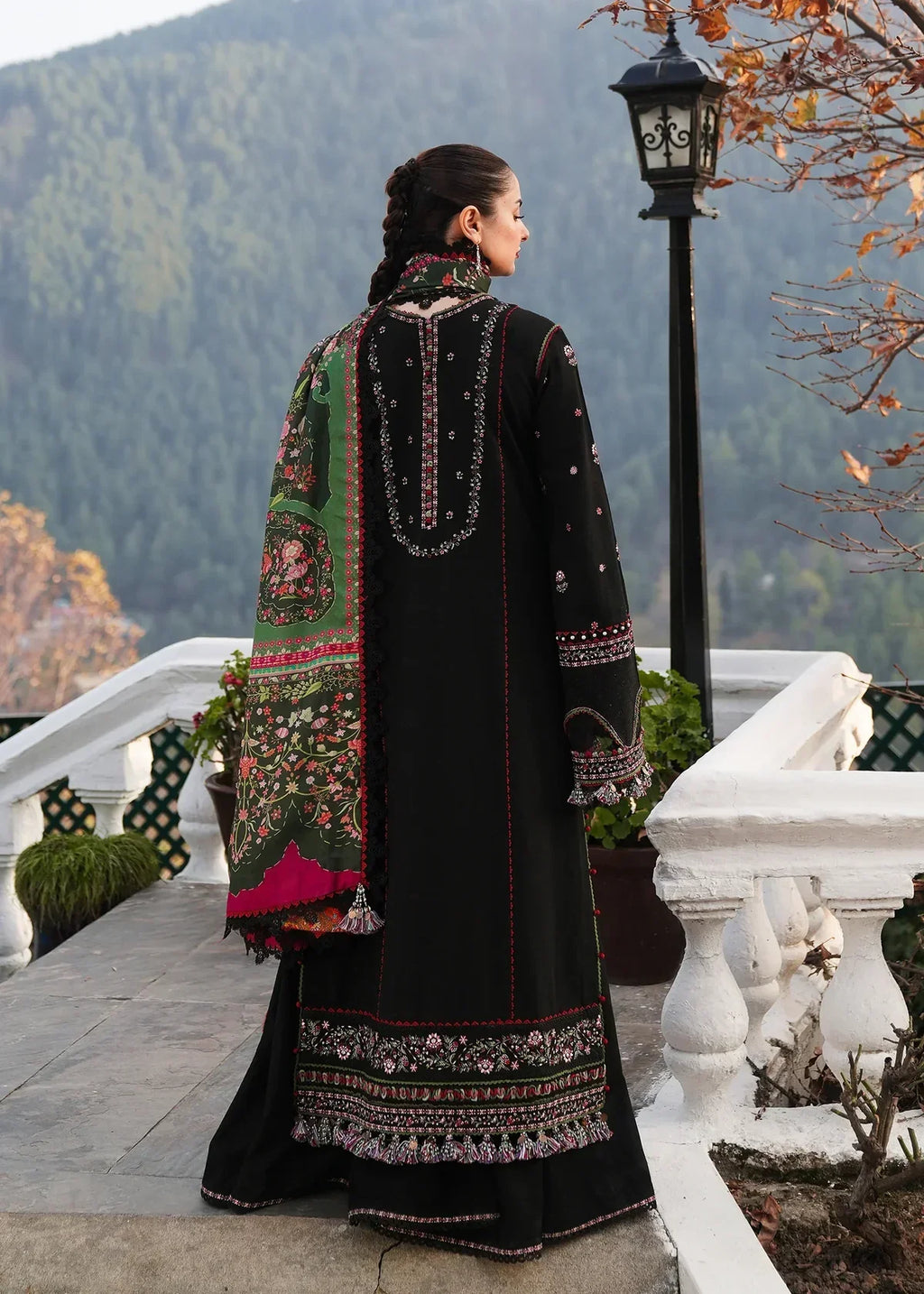 Hussain Rehar-3PC LUXURY LAWN EMBROIDERED DRESS