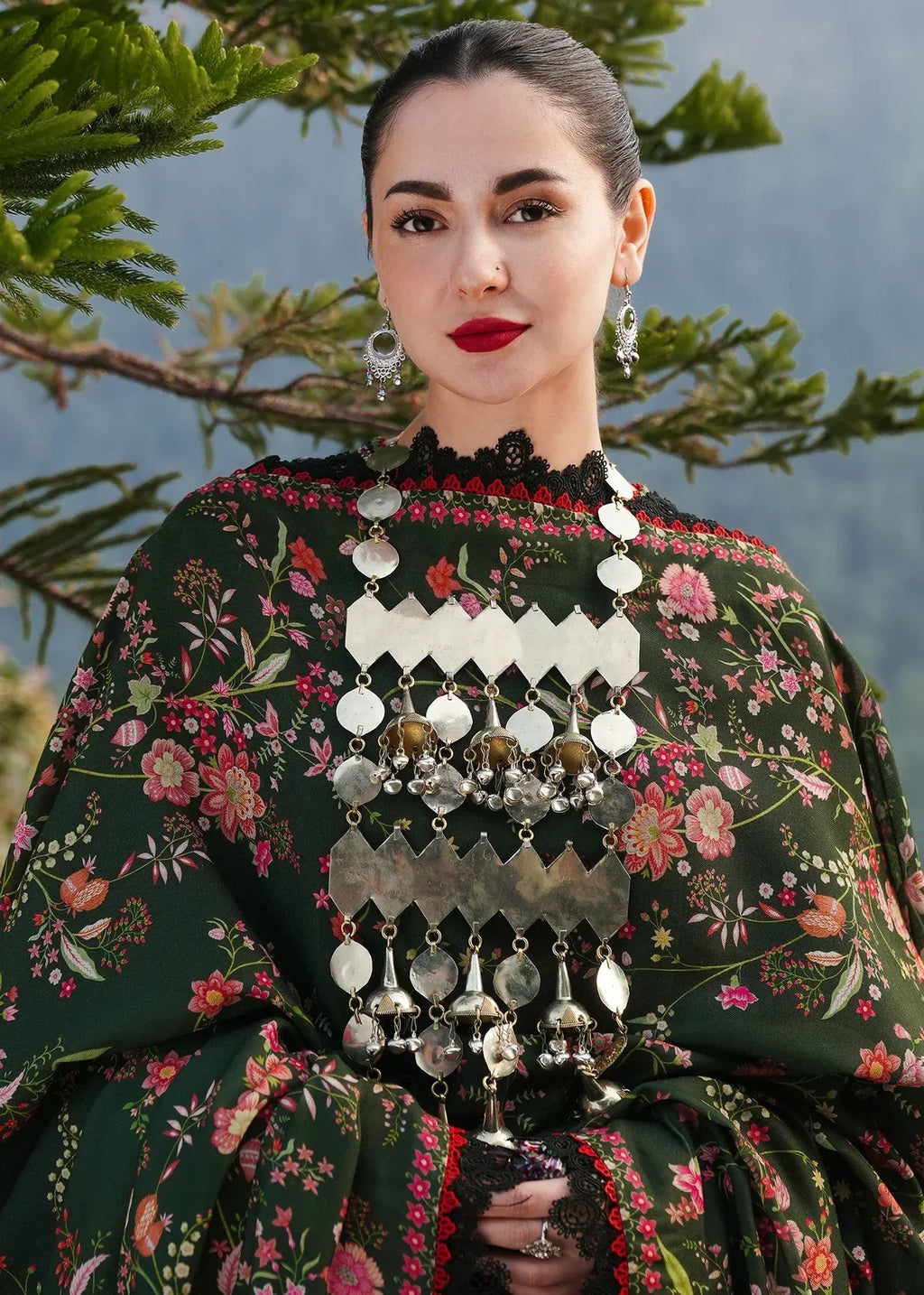 Hussain Rehar-3PC LUXURY LAWN EMBROIDERED DRESS