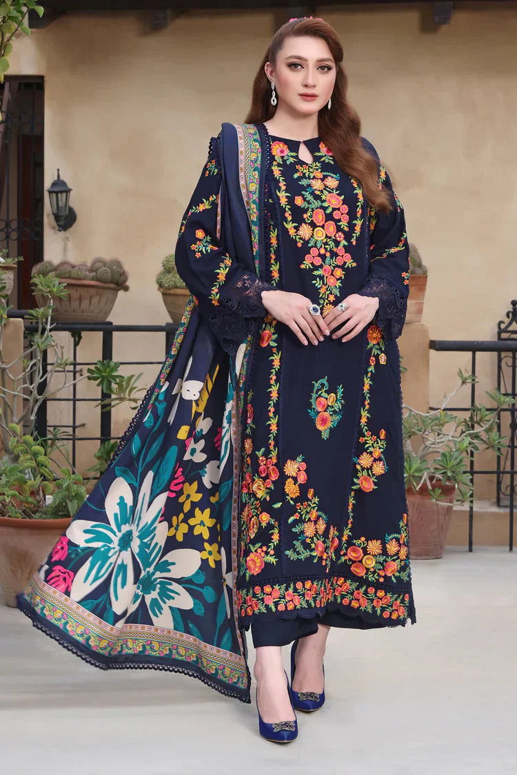 Asim Jofa-3PC LUXURY LAWN EMBROIDERED DRESS