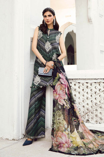 Maria.B MPrints Embroidered Cambric Unstitched 3Pc Suit