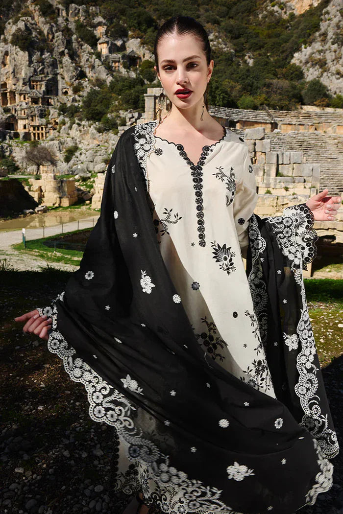 Lawn Kari-3PC LUXURY LAWN EMBROIDERED DRESS