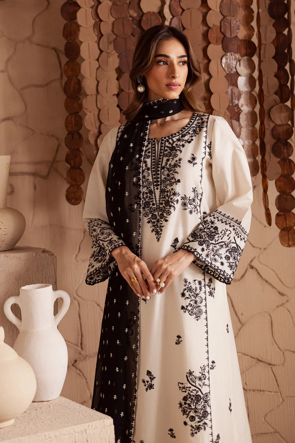 Batik Embroidered Lawn 3pc Suit
