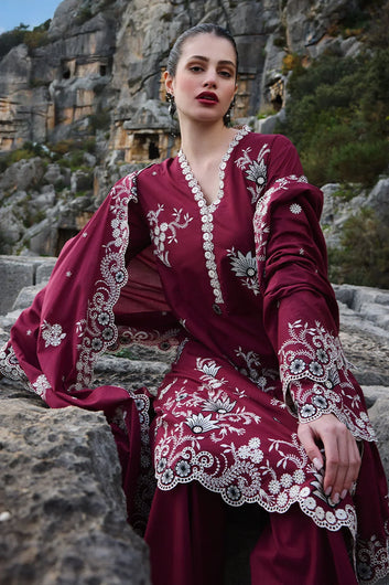 Maria.B-3PC LUXURY LAWN EMBROIDERED DRESS
