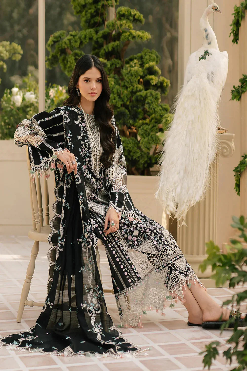 Bin Ilyas-3PC LUXURY LAWN EMBROIDERED DRESS