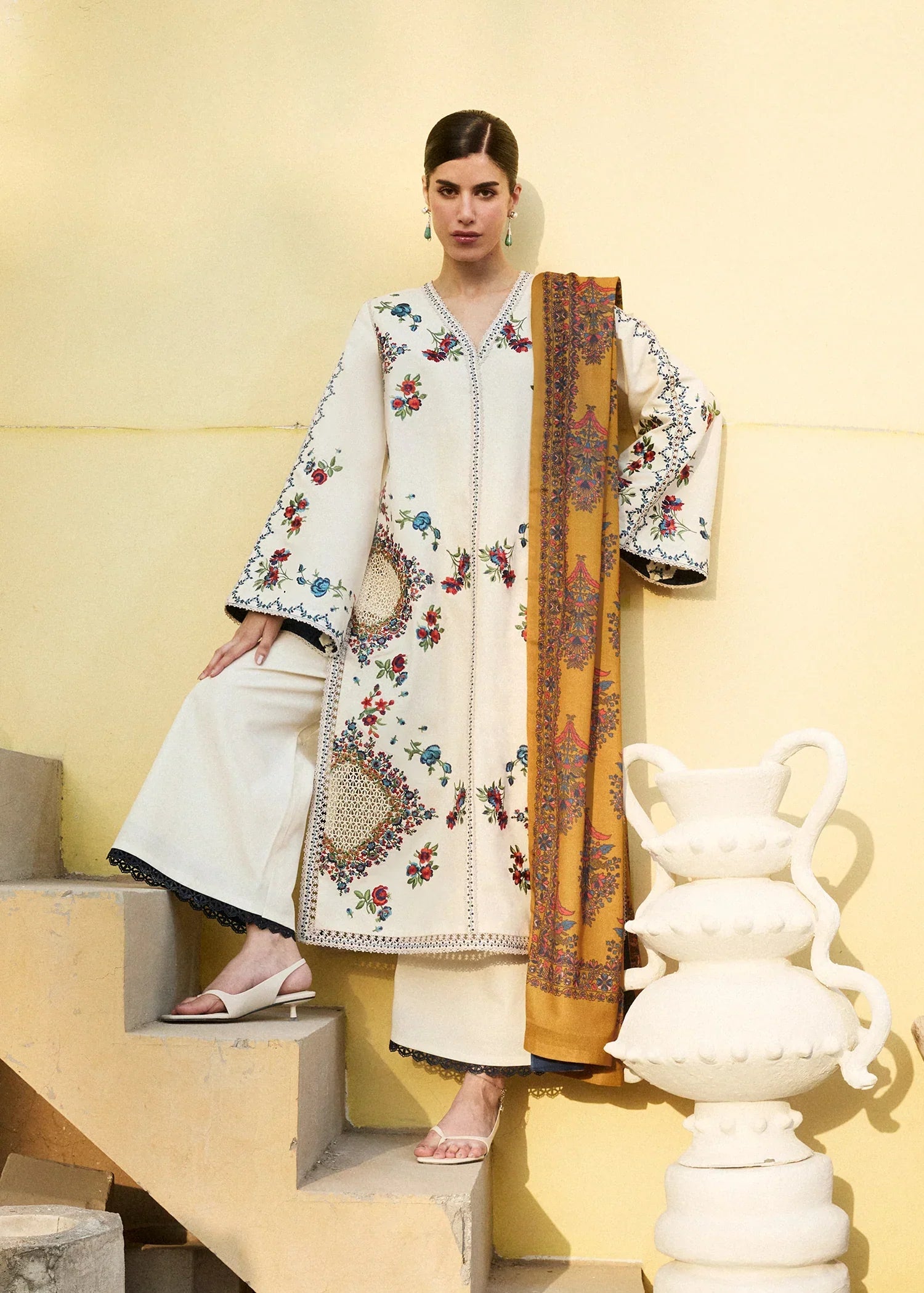 Hussain Rehar Embroidered Law 3pc